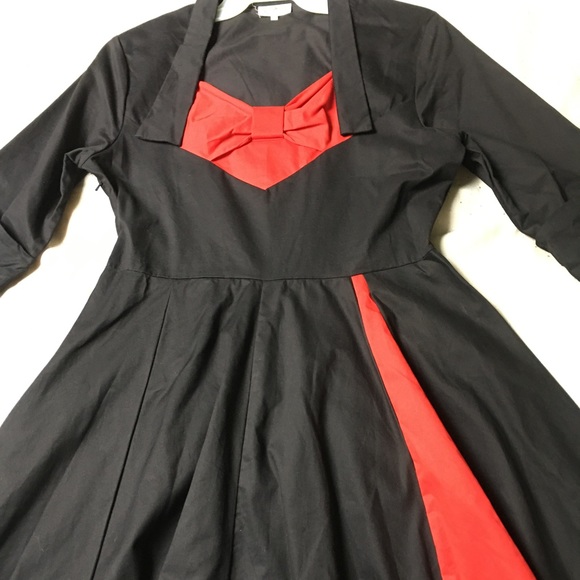 Black and Red dress by Elegance Muse, gently used, size 2XL - Picture 1 of 3